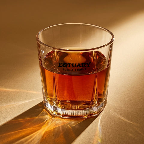 Estuary Premium Old Fashioned Crystal Whisky Glass - 300 ml