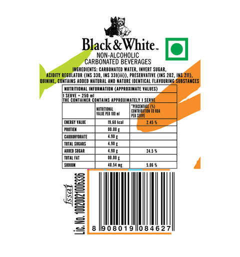 Black & White Tonic Water